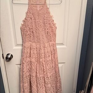 ASOS blush Pink Lace Formal Dress
